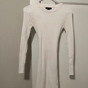 Forever 21 Ribbed White Dress Size Small